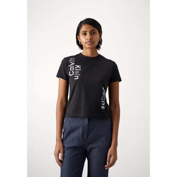Calvin Klein Jeans MULTI PLACEMENT LOGO TEE - T-shirt con stampa